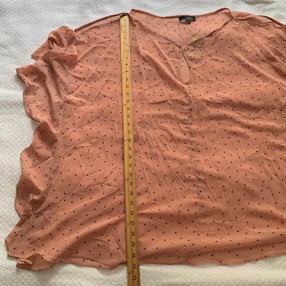 NEW Suzanne Betro polka dot short sleeve cold shoulder lightweight pullover top‎ - Picture 10 of 10